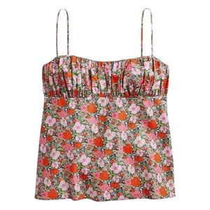 J. Crew Camisole Liberty Meadow Song Fabric Gathered Detail Floral Cotton 6